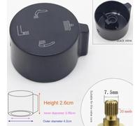 Zinc Alloy Shower Handle with 3- or 4-Level Adjustable Flow Wheel, Black Bathroom Fixture for Residential & Commercial Use, Compact Lightweight Replacement Fitting