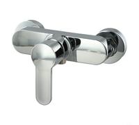 Zinc Alloy Shower Mixer Wall Mounted Bath Tap with Chrome Finish for Bathroom Renovation, Two Hole Design with G1/2 Connector, Adjustable Temperature Control