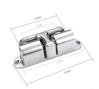 Zinc Alloy Silent Door Stop for Home for - Invisible Touch Buckle with Automatic Suction, Floor-Mounted Door Catch in Black/Brushed/Silver, No More Slamming Doors(White)