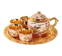Zinc Alloy Silver Plated Tea Set Traditional Design