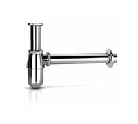 Zinc Alloy Siphon Bottle Siphon Trap,Universal G1-1/4 Washbasin Siphon Drain Siphon Washbasin Trap for Bathroom Sink Syphon