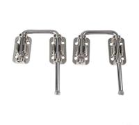 Zinc Alloy Sliding Door Bolt Lock 2pcs with Anti Theft Safety Buckle for Reliable Use on Wardrobes Drawers Doors (Silver)