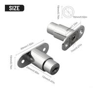 Zinc Alloy Sliding Door & Closet Showcase Lock with Keys, Bright Chrome Finish Cylinder Plunger Lock for Cabinet, Wooden Drawer, Alumi(23mm)