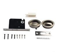 Zinc Alloy Sliding Door Lock with Hook Latch Invisible Design for Sliding Doors in Bathrooms and Interior Rooms Secure Protection Without Key (bronze)