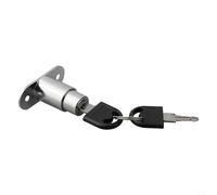Zinc Alloy Sliding Door Lock with Keys, Cabinet Closet Furniture Cylinder Plunger Lock, Bright Chrome Door Hardware for Wooden Drawer(S1223mm)(SKU)