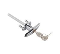 Zinc Alloy T-Handle Garage Door Lock Waterproof Rust-Resistant Design Compatible with Caravan, Trailer, RV and Doors, Silverbabominimer