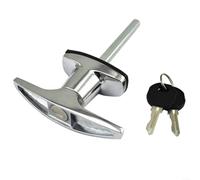 Zinc Alloy T-Handle Lock With Chrome Security Locking Mechanism for Truck Camper Shell Canopy Trailer Storage Cabinet Door Hardware Heavy Duty Weather Resistant(A)