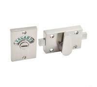 Zinc Alloy Toilet Indicator Lock Bolt with Vacant Occupied Sign, Red Green Door Privacy Latch for Bathroom Partition Public Restrooms, C