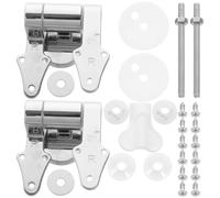 Zinc Alloy Toilet Seat Replacement with Quick Release Function | Hydraulic Damper Hinge Pair with Anti-pinch Protection, Adjustable Design, Includes Toilet Seat Fixings