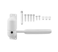 Zinc Alloy Track Spring Automatic Invisible Door Closers Mounted Stops Adjustable Surface Closer Stable, Low Noise(White)