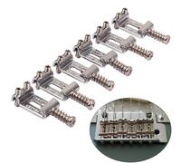 Zinc Alloy Tremolo Bridge Set Electric Guitar Standard Replacement Parts Excellent Value electric guitar bridge (Color : 6pcs RollerBridge)