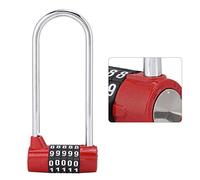 Zinc Alloy U Shape Combination Digit Password Code Long 5-Dial Security Padlock for Cabinet Door Gym Bicycle Toolbox Suitcase Sports Bag - No Key Needed Easy to Remember and Reset