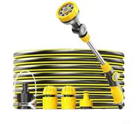Zinc Alloy Watering Wand 18 Inch 10 Modes(E) | 180-degree rotating head, flexible angle adjustment, reaches hanging and high shrubs easily