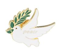 Zinc Alloy White Dove Brooch Pin Vintage Lapel for Women | Refined Finish with Sturdy Detailing, for Communion, Baptism and Special Occasions