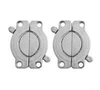 Zinc Alloy Worktop Connector with Rotating Lock Mechanism, Half-Moon Design for Secure Table, Anti-Rust Treated Metal Plate Connector for Various Table Styles, Pack of 2