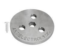 Zinc anode pool skimmer plate - 8 x 8 x 1 cm large weight block, rust-proof float plate, extended protection with electrolyte protection, maintenance accessories for the filter system of