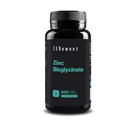 Zinc Bisglycinate, 400 Vegan Tablets | Antioxidant, Supports The Immune System, Skin, Hair and Eyesight | Vegan | Zenement