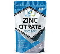 Zinc Citrate 100mg Supplements Immune Health Fertility Vision Acne Skin Hair | 120 Tablets