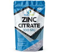 Zinc Citrate 100mg Supplements Immune Health Fertility Vision Acne Skin Hair | 120 Tablets