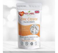 Zinc Citrate 50mg 30 Tablets High Strength for Immune Support and Skin
