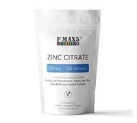 Zinc Citrate 50mg 60/120 / 360 Tablets Sexual Health Acne Immune System Skin Hair Vision (120)