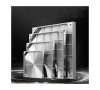 Zinc Coated Access Cover Embedded Drainage Grate with Stainless Steel Frame Reinforced Design Concealed Beauty 8cm Height 80x80cm (31.5x31.5in)