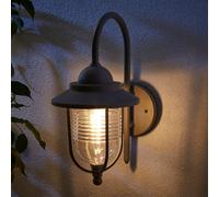 Zinc Dublin Fixed Matt Grey Mains-Powered Led Outdoor Lantern On/off Wall Light (Dia)18Cm