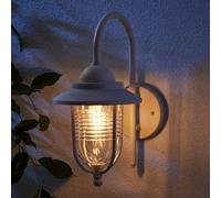 Zinc Dublin Fixed Matt Ivory Mains-Powered Led Outdoor Lantern On/off Wall Light (Dia)18Cm