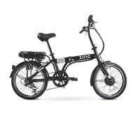 ZINC Eco Pro Folding Electric Bike - Folding Ebike with Pedal Assist Electric Bike System, 6 Gears & LED Display - Easy to Use Foldable E-Bikes For Adults, 250W Motor, 34.2 Mile Range, Black