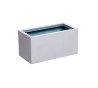 Primrose Zinc Galvanised Planter Rectangular Silver Outdoor Trough Planters Medium 64cm x 32cm (25in x 12in)