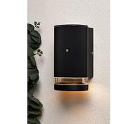 Forum Zink ZN-35686-BLK Helix GU10 IP44 Aluminium Down Wall Light with Photocell Black 35W Max.