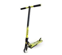 Zinc Hustle Stunt Scooter - 100mm PU Wheels & ABEC-9 Bearings, Black & Neon Aluminium Deck with Double Clamp & HIC Headset - Kids Scooter, Age 6+