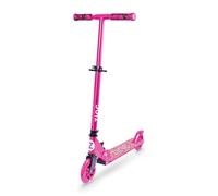 Zinc Identity Two Wheeled Folding Light Up Scooter - Pink, Light up LED Wheels, Folding, Fold Down Handles, Non-Slip Deck, Height Adjustable, For Ages 5+, Great Gift Idea