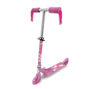 Zinc Kids Scooter for Ages 3+, Folding 2-Wheel Kick Scooter with Light Up Wheels, Height Adjustable, Anti-Slip Footplate, Rear Footbrake, Unicorn with Tassels