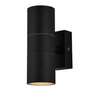 Zinc Leto Up & Down Wall Light Black - Modern Outdoor Wall Light Bulb Fitting For Garden - Patio & Exterior Walls