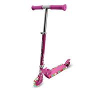 Zinc Light Party 2 Kids Scooter for Boys & Girls Age 6+ - With Light-Up Wheels & Stem, Foldable Design, Adjustable Handlebar, 120mm PU Wheels, ABEC 7 Bearings - Pink