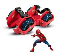 Zinc Officially Licensed Marvel Spiderman Street Gliders - For Ages 5+, Detachable Roller Skates for Shoes, Light-up Wheels, ABEC 7 Bearings for Roller Skate Shoes & Heel Brake - Red