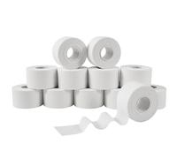 Zinc Oxide Tape - 3.8cm x 10m (12 Rolls) - Athletic Tape for Bat, Lacrosse, Hockey Stick, Lifters, Climbers & Boxing - Sports Tape Strapping