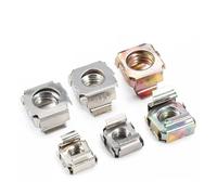 Zinc Plated Carbon Steel Metric Nuts, Cage Nuts Carbon Steel M4-M12 Square Floating Multiple Finishes Pack Of 20 Server Cabinet(304 Stainless Steel,M5(5Pcs))