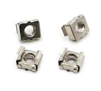 Zinc Plated Carbon Steel Metric Nuts, Square Snap-In Floating Nut Cassette Cage Nuts 304 Stainless Steel M4-M10 Pack Of 22(Nickel plated,M6 5pcs)