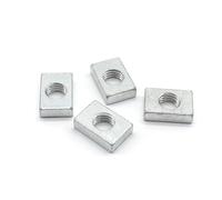 Zinc-Plated Carbon Steel Square Nuts M3-M10 Thin Rectangular Slider Blocks for Aluminum Profile Accessories(10pcs-M4-13x9x2mm)