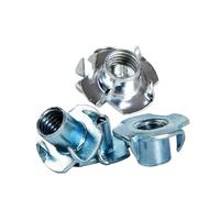 Zinc Plated Four Claws Nut, M3 M4 M5 M6 M8 M10 M12 Four Claw Nut Speaker Board Inlay Cold Heading Nail(B 8x12 5pcs)