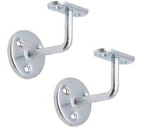 Zinc Plated Handrail Brackets for Stair Bannister Handrail Wood and Steel Handrail - Pack of 2