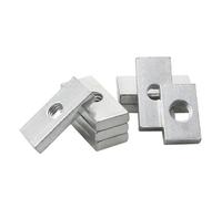 Zinc-Plated Metric Coarse Thread Square Nut Pack Of 50 M3 M4 M5 M6 M8 Carbon Steel Square Rectangular Nuts Silver Multiple Sizes(M6x20x12x4mm)