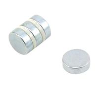 Zinc Plated N42 Neodymium Magnet for Arts, Crafts, Model Making, DIY, Hobbies, Office and Home - 15mm dia x 5mm thick - 5.4kg Pull - Pack of 4