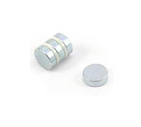 Zinc Plated N42 Neodymium Magnet For Arts, Crafts, Model Making, Hobbies - 15mm Dia X 5mm Thick - 5.4Kg Pull - Pack Of 4