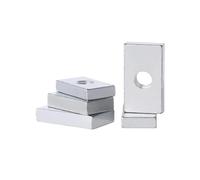 Zinc Plated Square Nuts Carbon Steel Rectangular Slider Block(M6x10x12x5mm-20pcs)