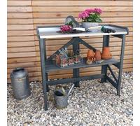 Zinc Plated Top Garden Potting Table by Promex