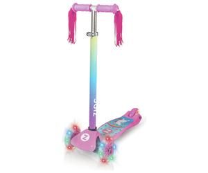 Zinc Safari Unicorn Light Up 3 Wheel Scooter