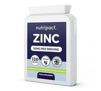 Zinc Supplement High Strength Zinc Citrate Capsules - 30mg Elemental Zinc (300% NRV) per serving - 120 Vegan Capsules - UK Made